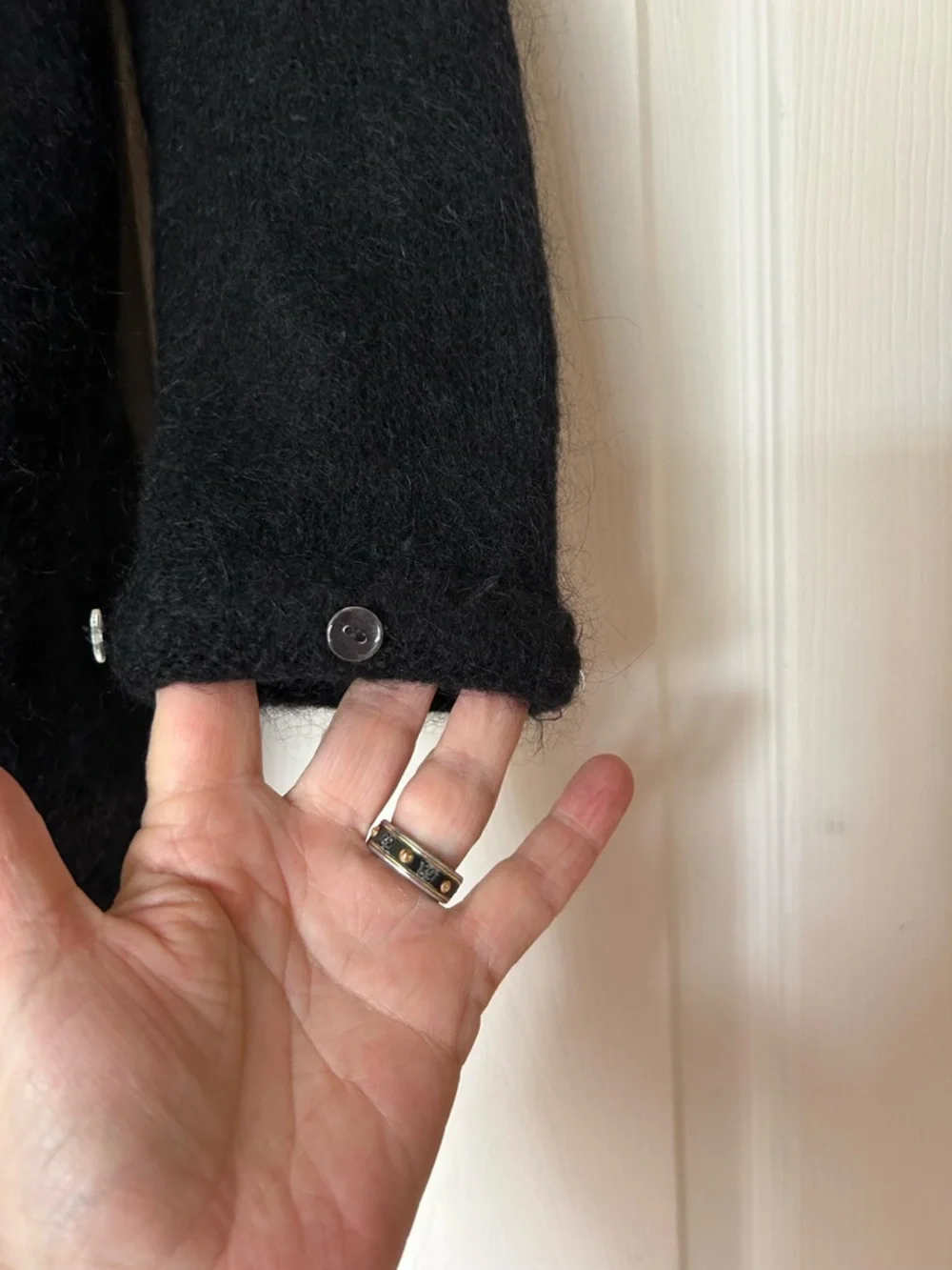 Sezane Black Mohair Wool Cardigan - Picture 8 of 11